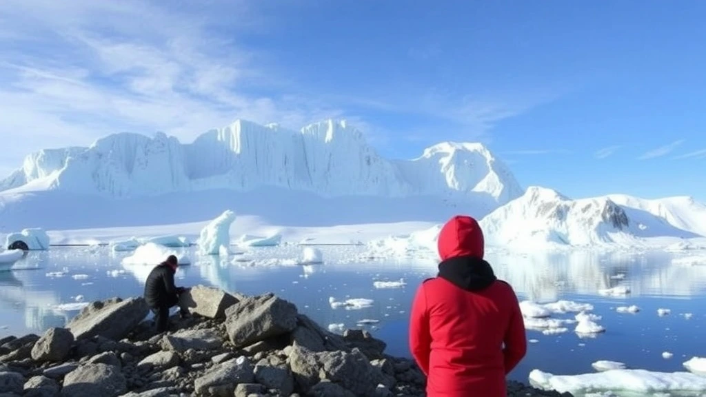 Luxury travellers exploring Antarctica with expert guidance Luxury travellers exploring Antarctica with expert guidance